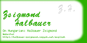 zsigmond halbauer business card